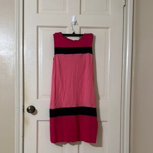 New York & Company Pink Sheath Midi Dress